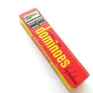 Double Six Dominos by Halsam set 623-w 1940 Vintage Game Age 7 + Whist Matador